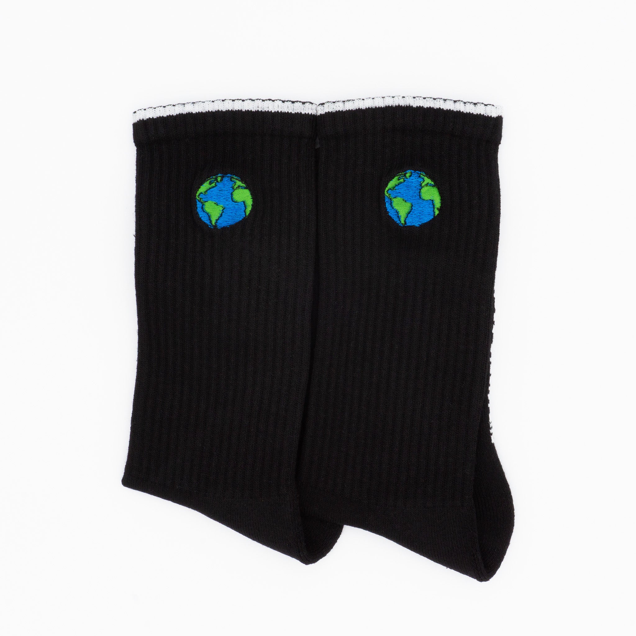 Black Recycled cotton Sports Crew Socks. Socks website. socks online Store. Mens socks. Sustainable clothing for him. Socks made from Recycled cotton. Colourful Socks for Girls. Colourful Socks for Men. Colourful Socks for women. Colourful Socks for boys.  Sustainable product. Sustainable socks. Gift ideas for women. Gift Ideas for Men. Gifts for music lovers. Gifts for musicians.