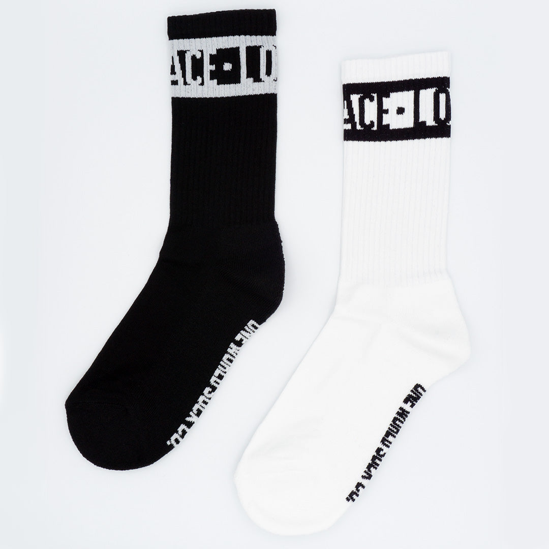 Black Recycled cotton Sports Crew Socks. Socks website. socks online Store. Mens socks. Sustainable clothing for him. Socks made from Recycled cotton. Colourful Socks for Girls. Colourful Socks for Men. Colourful Socks for women. Colourful Socks for boys.  Sustainable product. Sustainable socks. Gift ideas for women. Gift Ideas for Men. Gifts for music lovers. Gifts for musicians.