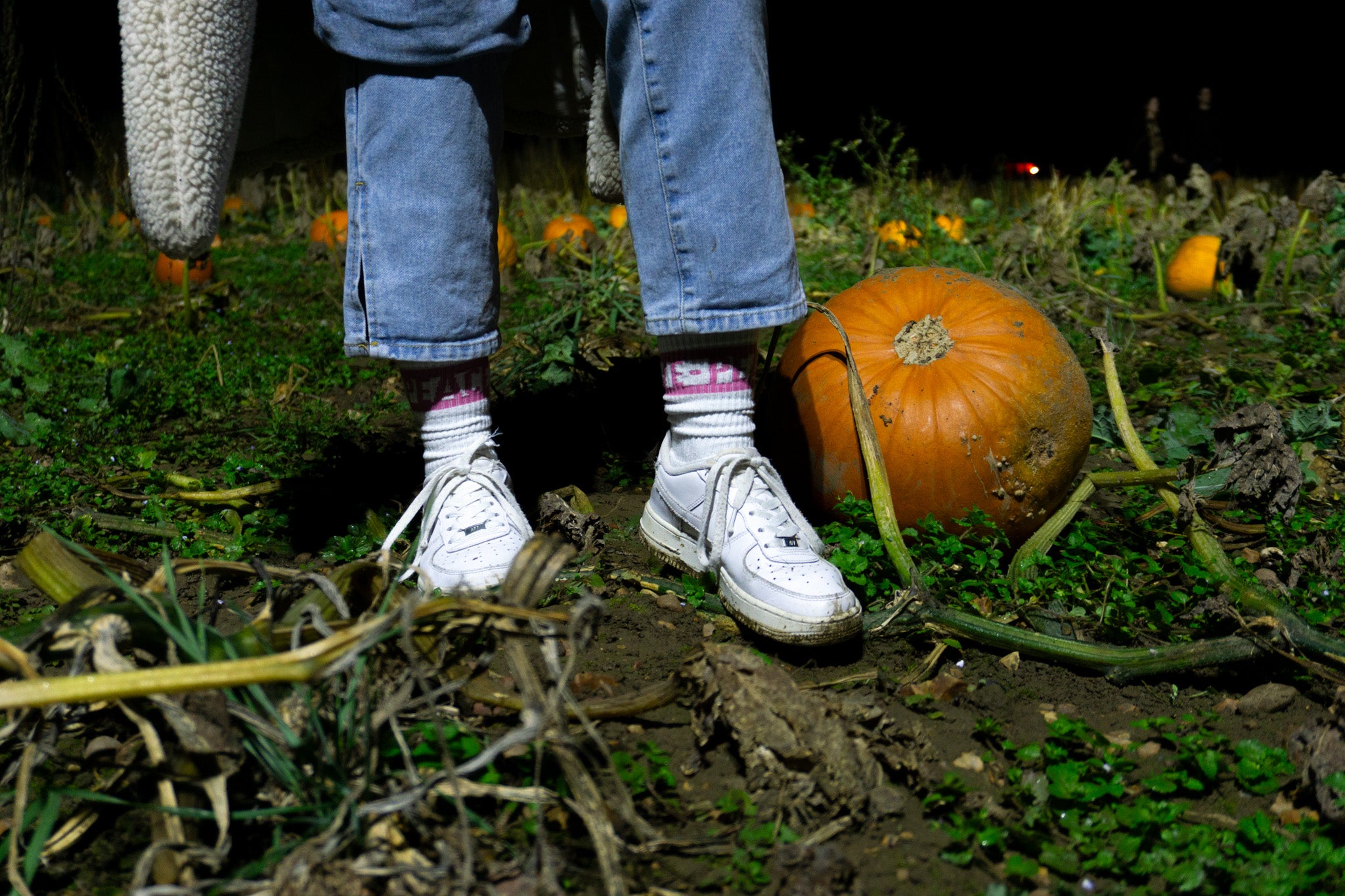 Pink & White Recycled cotton Sports Crew Socks. Sustainable clothing for him. Socks made from Recycled cotton. Colourful Socks for Girls. Colourful Socks for Men. Colourful Socks for women. Colourful Socks for boys. Sustainable product. Sustainable socks. Gift ideas for women. Gift Ideas for Men. Gifts for music lovers. Gifts for musicians. Pumpkins. Pumpkin carving Ideas. Pumpkin Patch MK. Pumpkin Patch Milton Keynes. Pumpkin designs. Halloween Outfits. Halloween Accessories. Halloween Socks